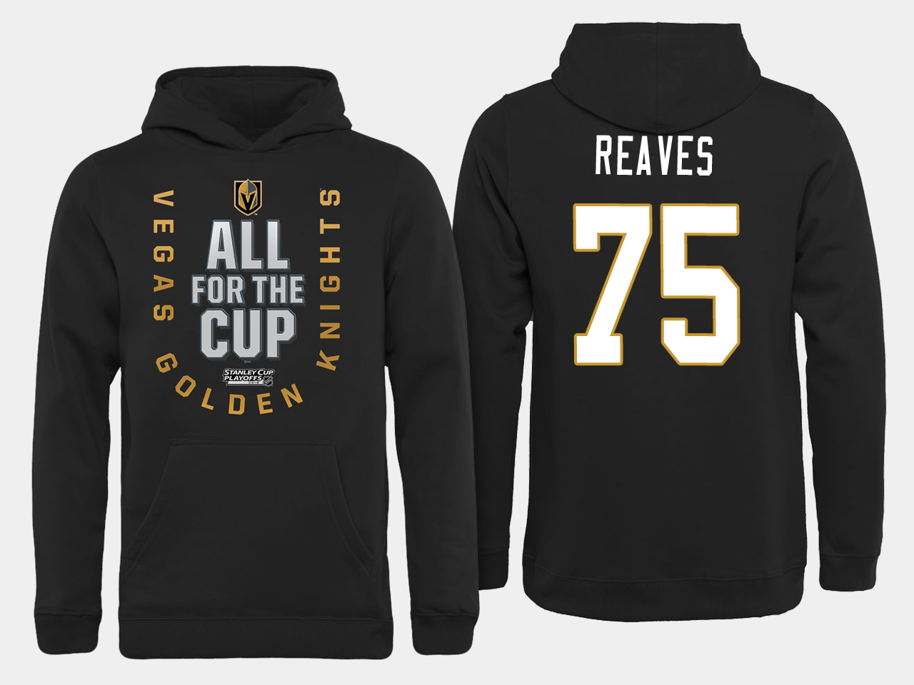 Men NHL Vegas Golden Knights #75 Reaves All for the Cup hoodie->more nhl jerseys->NHL Jersey